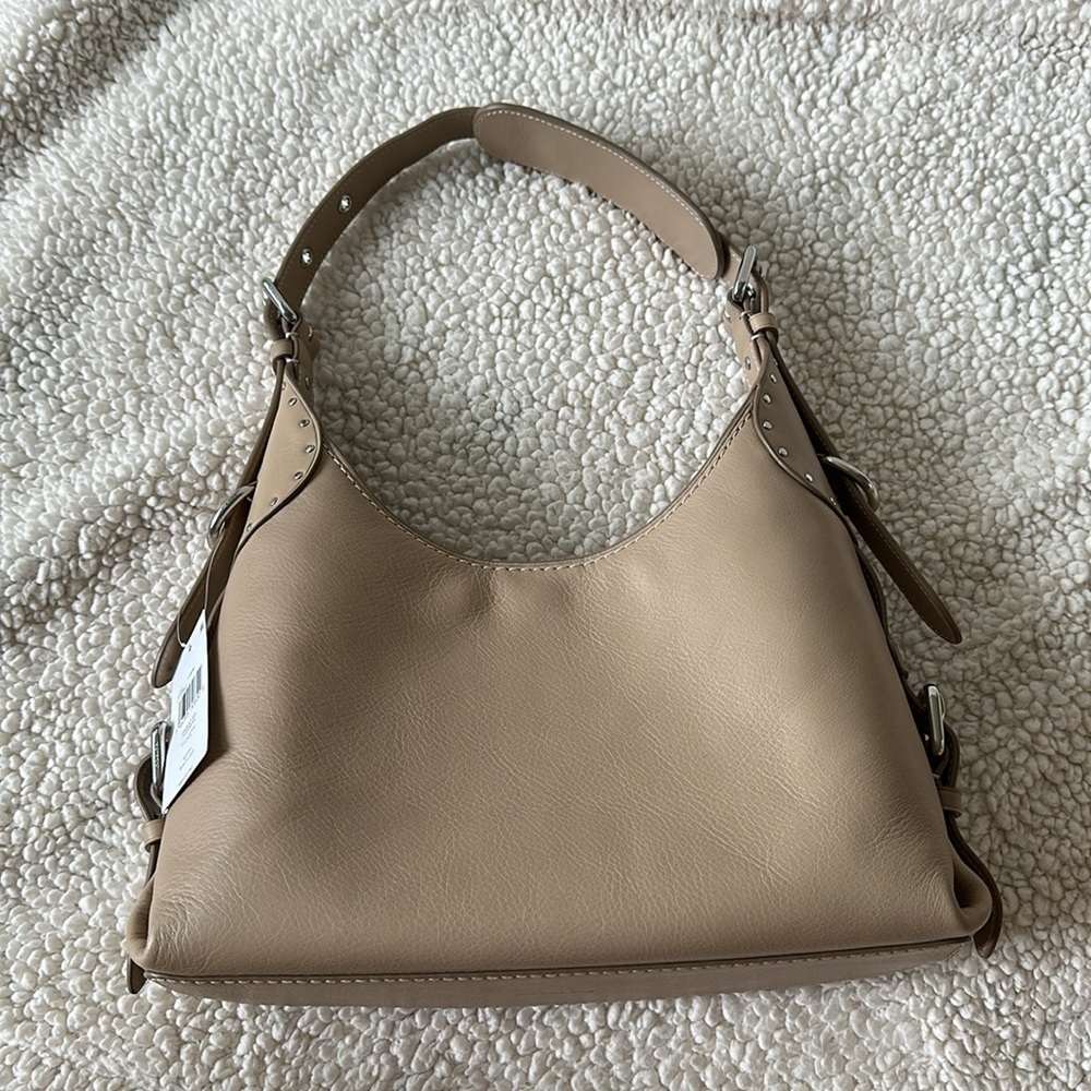 Coach Cargo Leather Shoulder Bag Purse Pebble New NWT - Picture 7 of 9